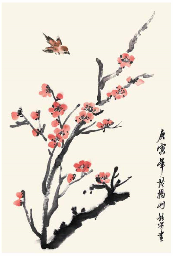 梅花的國畫畫法