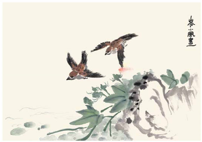 麻雀的國(guó)畫畫法