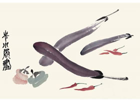茄子的國(guó)畫畫法