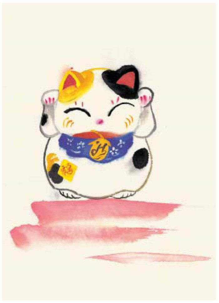 招財(cái)貓的畫(huà)法
