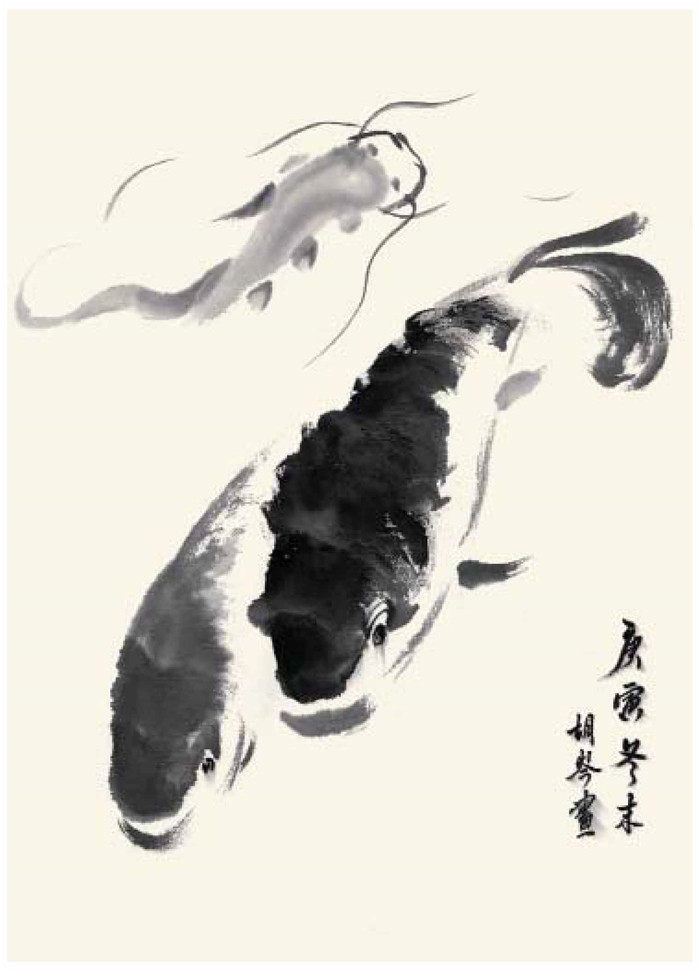鯉魚(yú)和鯰魚(yú)的國(guó)畫(huà)畫(huà)法