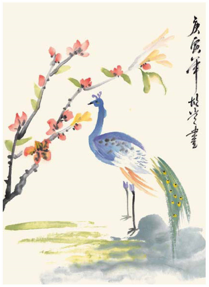 孔雀的國(guó)畫畫法