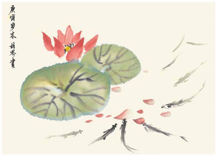 荷塘荷花的國(guó)畫(huà)畫(huà)法