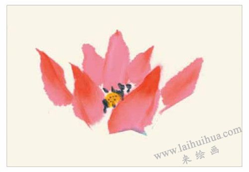 荷塘荷花的國(guó)畫(huà)畫(huà)法  步驟一