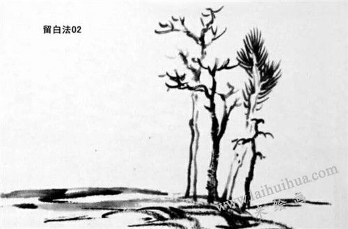 留白法畫法步驟 二