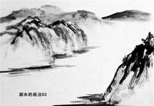 湖水的畫法步驟 三