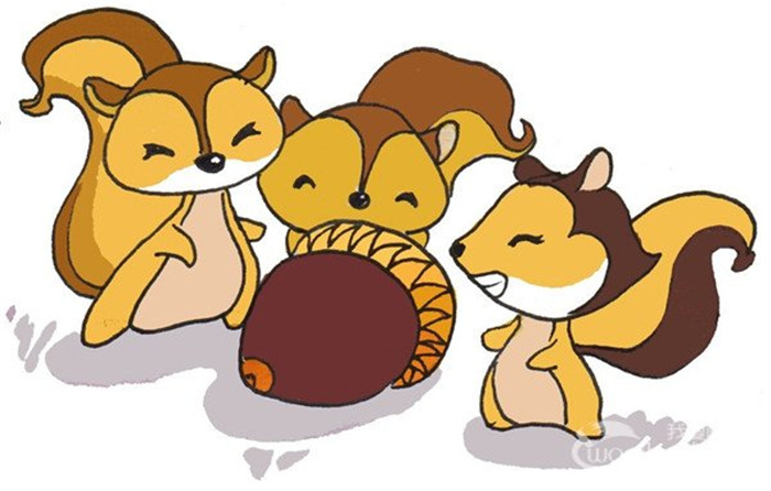 三只松鼠卡通畫(huà)