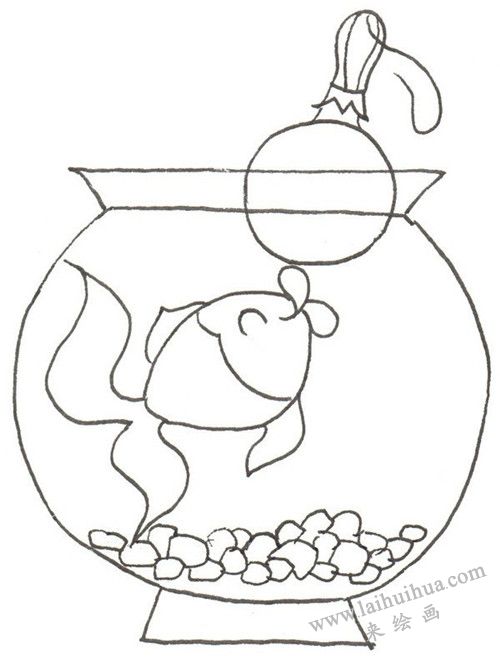 小碎石 金魚卡通畫