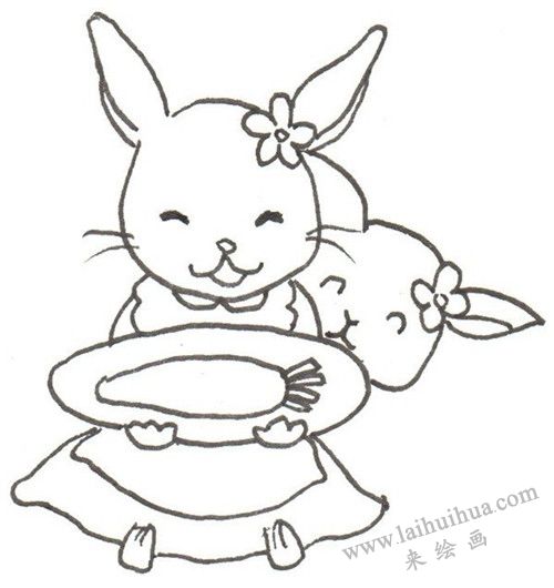 兔寶寶的頭 畫(huà)法