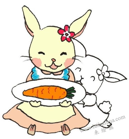 如何給小白兔上色？