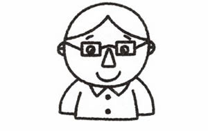 爸爸簡筆畫畫法步驟二