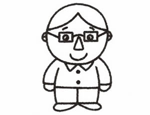 爸爸簡筆畫畫法步驟五