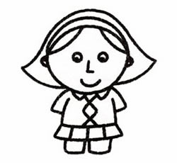 媽媽簡(jiǎn)筆畫畫法步驟四