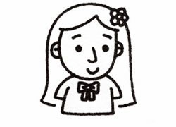 姐姐的簡筆畫畫法步驟三