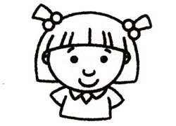 妹妹的簡筆畫畫法步驟二