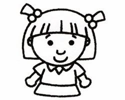 妹妹的簡筆畫畫法步驟四
