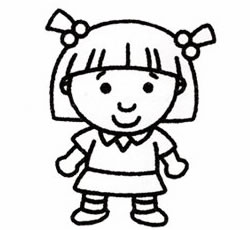 妹妹的簡筆畫畫法步驟五