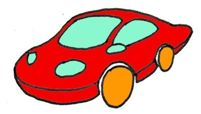 小汽車卡通畫