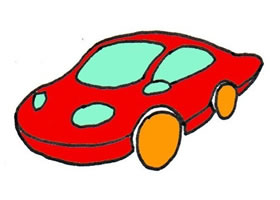 小汽車卡通畫