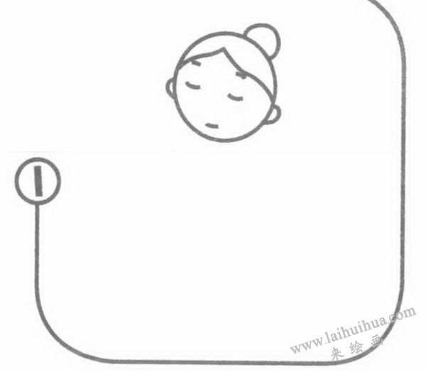 芭蕾舞演員簡筆畫畫法：頭部