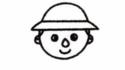 農(nóng)民的簡筆畫畫法步驟二