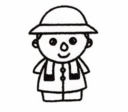 農(nóng)民的簡筆畫畫法步驟四