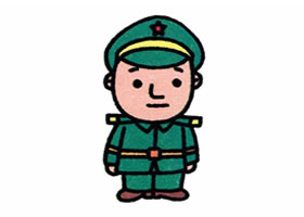 士兵的簡筆畫