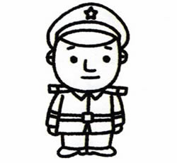 士兵的簡(jiǎn)筆畫畫法步驟五