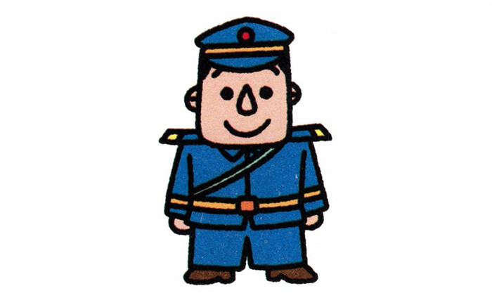 警察叔叔的簡筆畫
