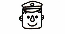 警察叔叔的簡筆畫畫法步驟二