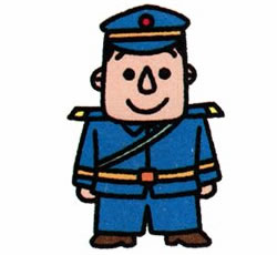 警察叔叔的簡筆畫畫法步驟六