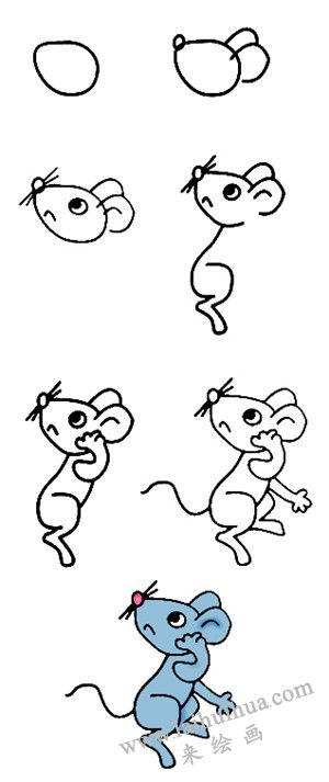 老鼠簡(jiǎn)筆畫(huà)畫(huà)法步驟
