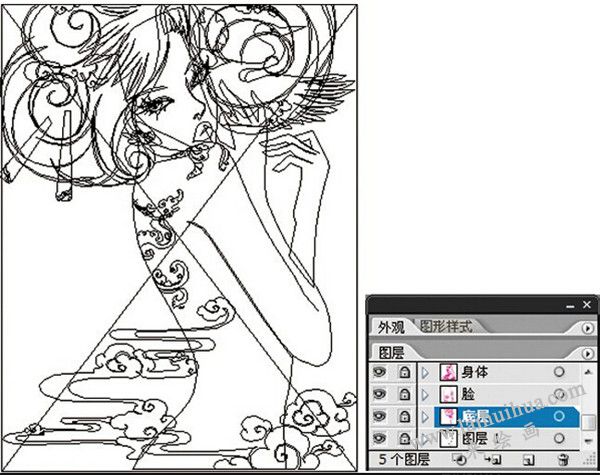 Illustrator繪制時尚插畫畫法步驟 六
