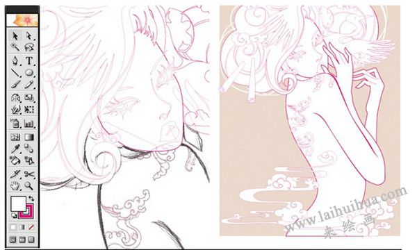 Illustrator繪制時尚插畫畫法步驟 七