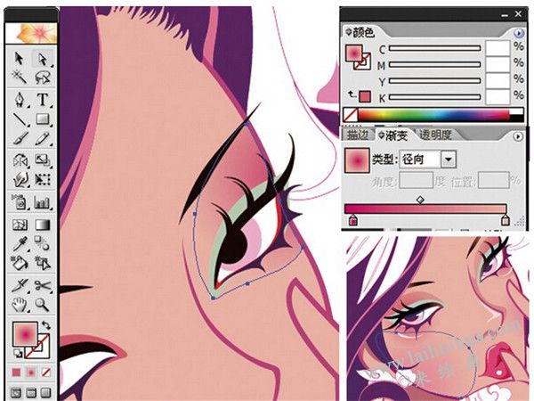 Illustrator繪制時尚插畫畫法步驟 九