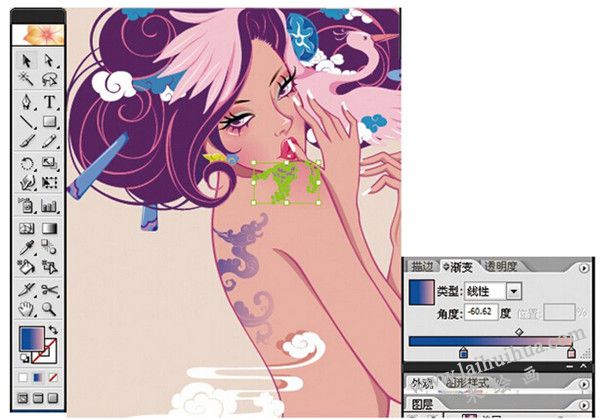 Illustrator繪制時尚插畫畫法步驟 十