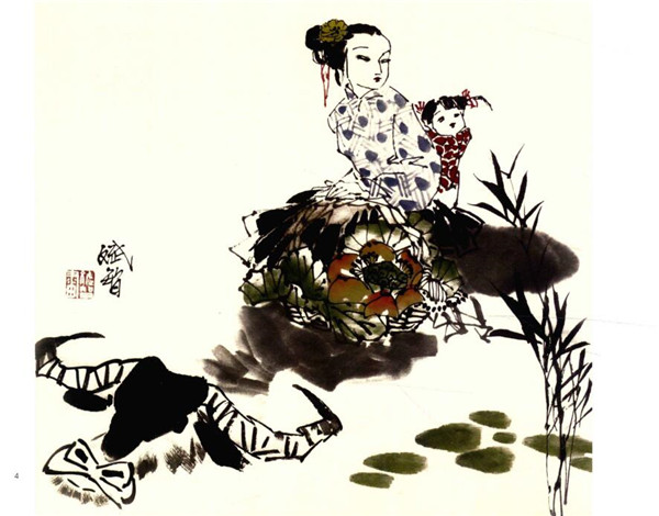 《回娘家》國(guó)畫畫法步驟