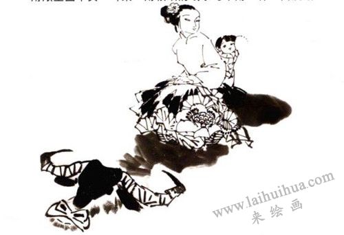 《回娘家》國(guó)畫畫法步驟 03