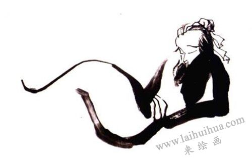 《勸學(xué)詩意圖》畫法步驟 02