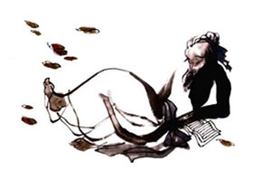 《勸學(xué)詩意圖》畫法步驟