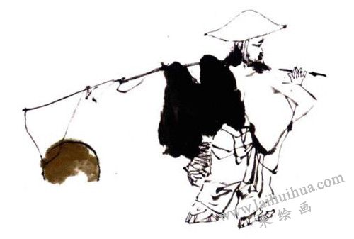 漁翁的國畫畫法步驟 二