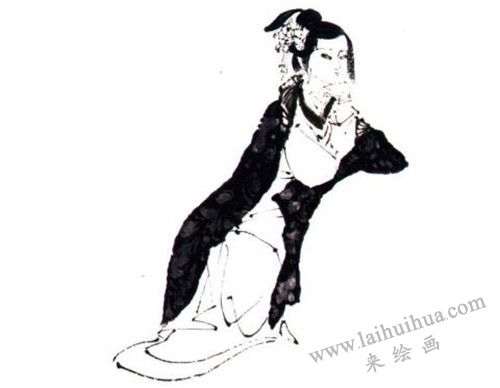 《絕代佳人》國畫畫法步驟 二