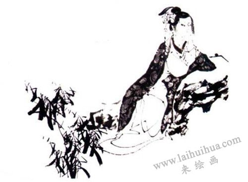 《絕代佳人》國畫畫法步驟 三