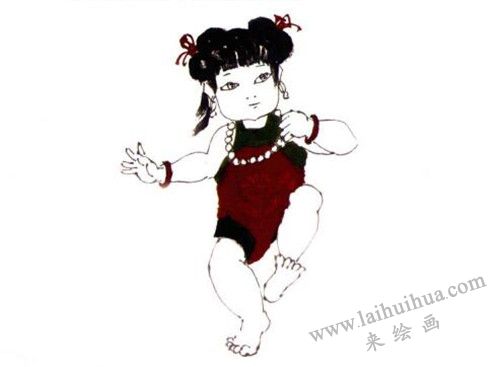 《快樂童年》國畫畫法步驟 三
