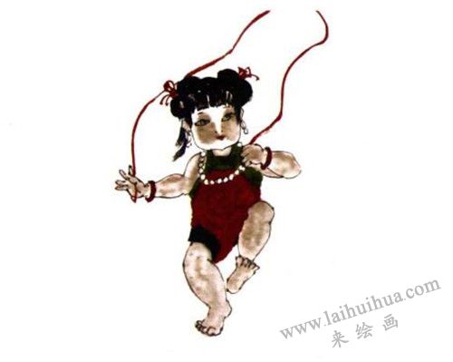 《快樂童年》國畫畫法步驟 四