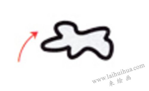 小鯨魚簡筆畫畫法步驟 01