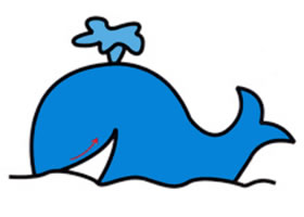 小鯨魚(yú)簡(jiǎn)筆畫(huà)