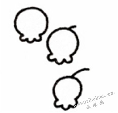 鈴蘭簡筆畫畫法步驟 02