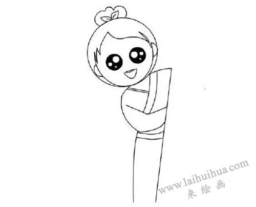 Q版羋月簡(jiǎn)筆畫(huà)畫(huà)法步驟 四