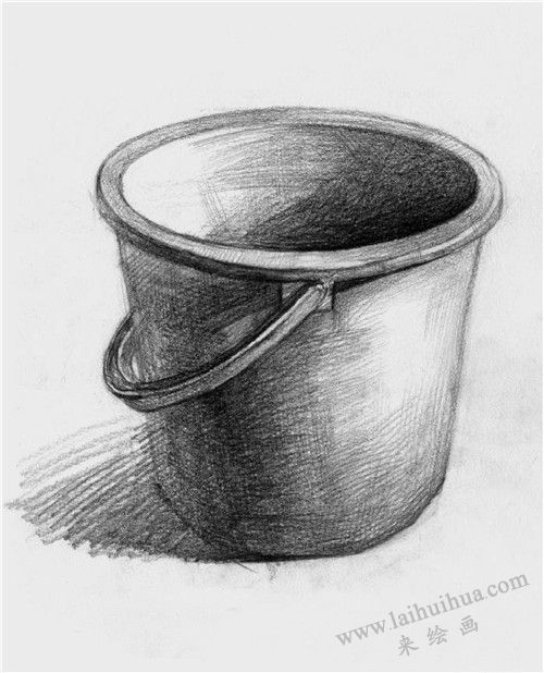 水桶素描畫法步驟 完成圖